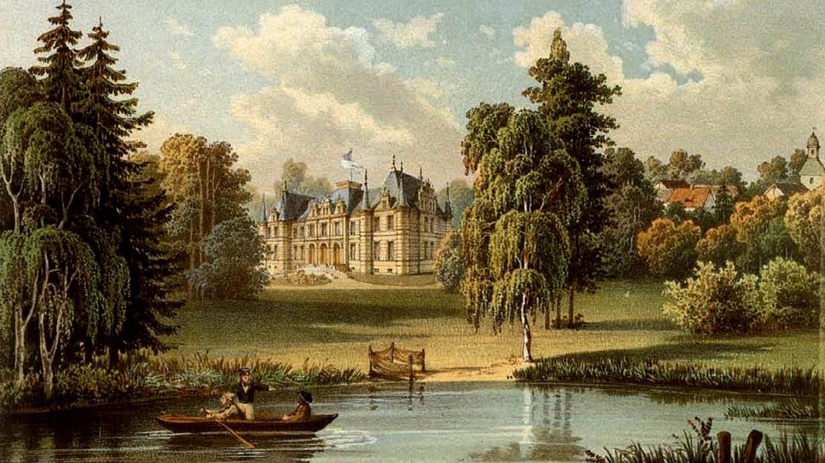 Gemälde Schloss Lanke am Bogensee bei Berlin